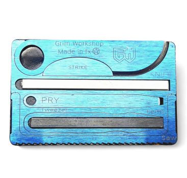 GRIM WORKSHOP®: Hot Shot Fire Card Gen2 Survival Knife with Fire Starter Card